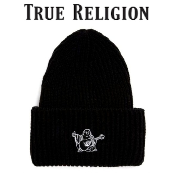 True Religion Other - True Religion Buddha Logo Flip Beanie